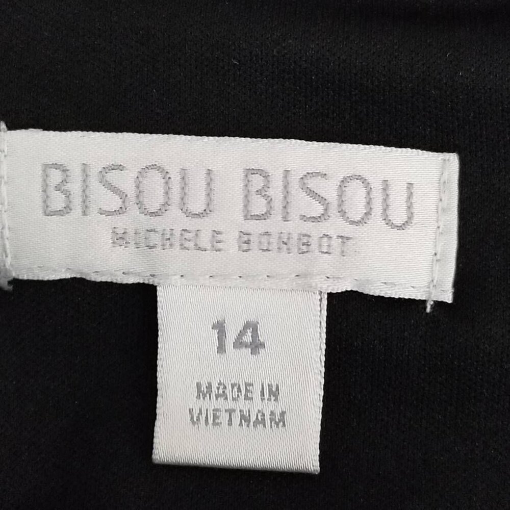 Bisou Bisou Dress Womens 14 Black Sheath‎ Stretch V Neck Sleeveless Zip - Picture 10 of 12